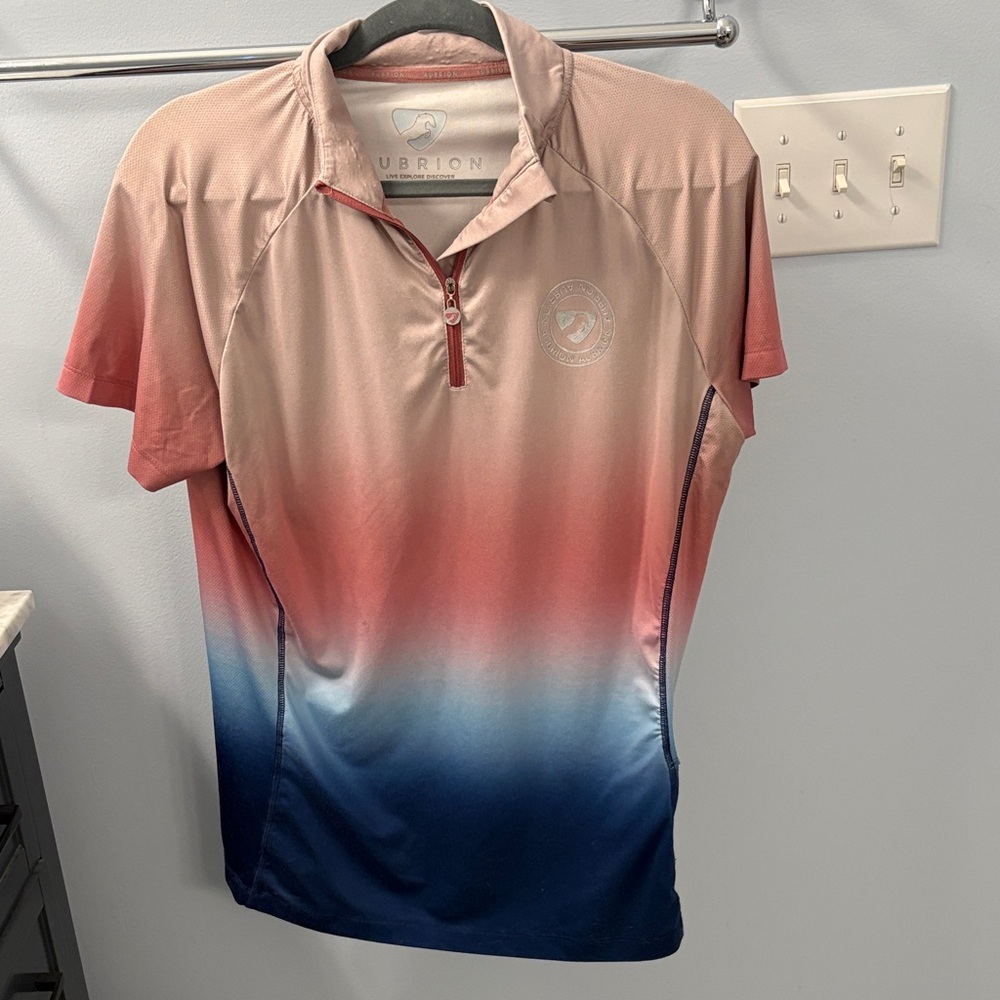 Aubrion Ombré XL Short Sleeve Equestrian Shirt